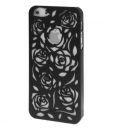 iPhone 5 Holle Warmte doorlatende Hoes - Bloemen Zwart