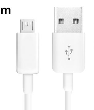 Micro USB laadkabel/Datakabel voor Samsung / HTC / LG / Sony / Nokia 3 meter - Wit