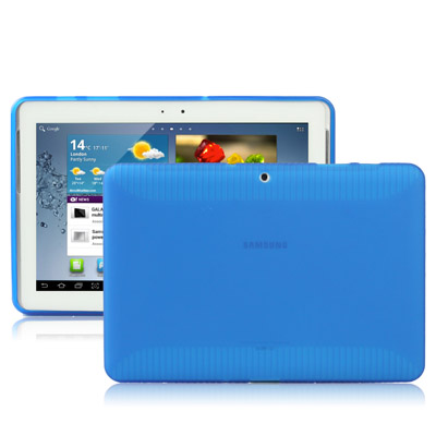 Charles Keasing Ban spuiten Samsung Galaxy Tab 2 10.1 / P5100 - Anti-slip TPU Hoes Blauw - Superhoezen