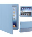 iPad 2 / iPad 3 / iPad 4 3-fold Elastische Leder Hoes Baby Blauw