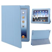 iPad 2 / iPad 3 / iPad 4 3-fold Elastische Leder Hoes Baby Blauw