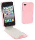 iPhone 4/4S Lederen Flip Case Roze