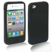 iPhone 4/4S Siliconen Hoes Zwart