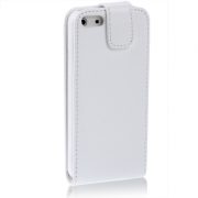 iPhone 5 Flip Case Leder stijl Wit
