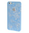 iPhone 5 Holle Warmte doorlatende Hoes - Bloemen Baby Blauw