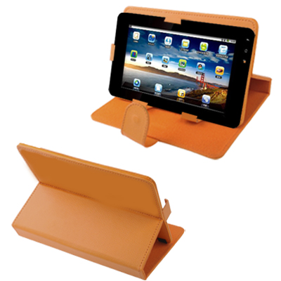 Universele hoes en standaard voor 7 Tablets / E-Readers Oranje - Superhoezen